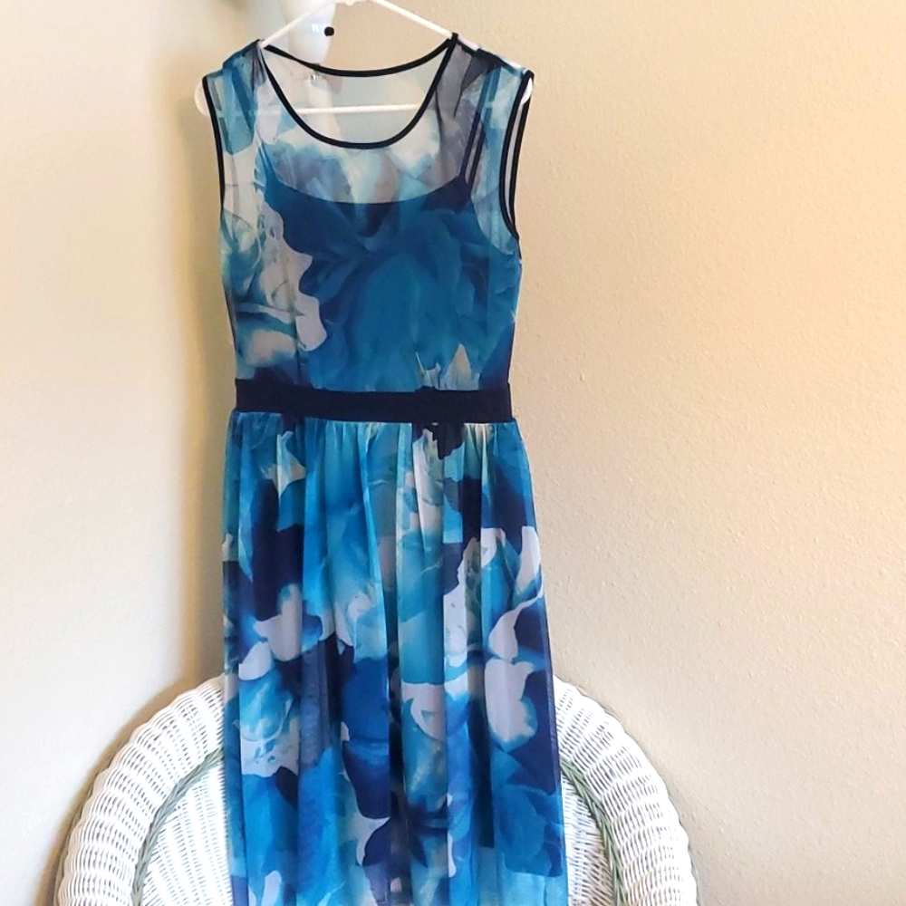 db established Blue Floral Dress